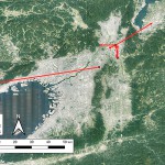 写真③ 近畿地方におけるケリの放鳥地と回収地